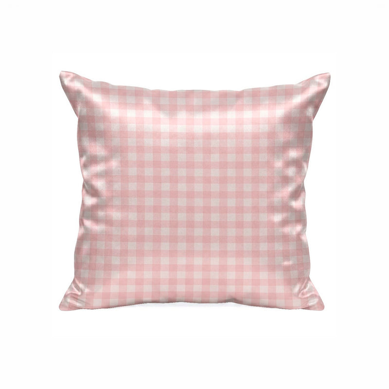 Lunéia - Taie D'Oreiller En Soie - Lunéia Rose Vichy