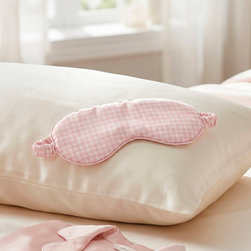Ysia - Masque De Nuit En Soie - Ysia Rose Vichy