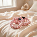 Aflora - Set De 3 Petits Chouchous En Soie - Aflora Rose Vichy - D 6 Cm