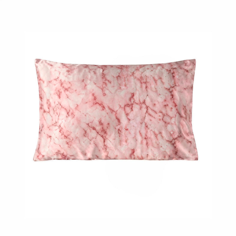 Lunéia - Taie D'Oreiller En Soie - Lunéia Marbre Rose