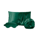 Lunéia - Taie D'Oreiller + Masque De Nuit + Bonnet De Nuit En Soie - Lunéia Vert Sauge