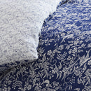 Birds - Housse De Couette Satin De Coton Birds Bleu