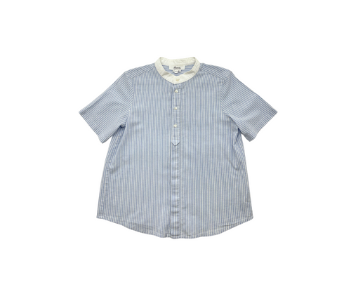 Bonpoint - Chemise Bleue À Rayures - 10 Ans