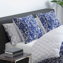 Birds - Set De 2 Taies D'Oreiller Satin De Coton Birds Bleu