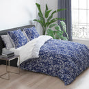 Birds - Set De 2 Taies D'Oreiller Satin De Coton Birds Bleu