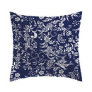 Birds - Set De 2 Taies D'Oreiller Satin De Coton Birds Bleu