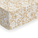 Birds - Drap-Housse Satin De Coton Birds Blanc / Jaune