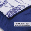Lace - Boutis/Couvre-Lit En Satin De Coton Et Velours Ultra Doux Piqué - Lace Bleu