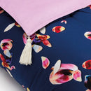 Aurore - Édredon Avec Glands Super Épais En 100% Satin De Coton : Rose
