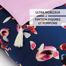 Aurore - Édredon Avec Glands Super Épais En 100% Satin De Coton : Rose