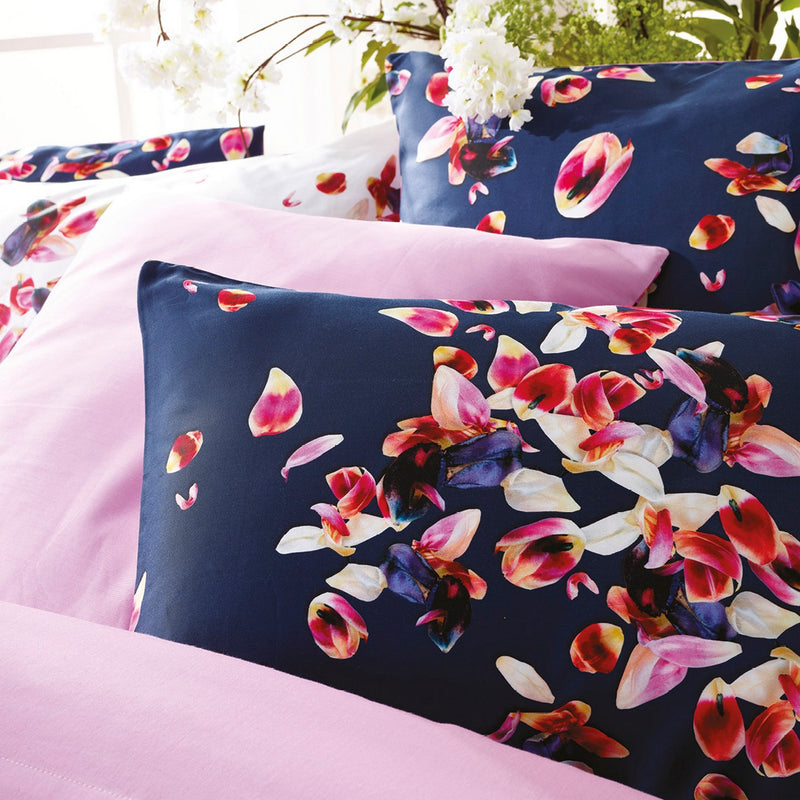 Aurore - Housse De Couette Satin De Coton Aurore Rose