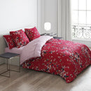 Aurore - Housse De Couette Satin De Coton Aurore Rouge