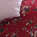 Aurore - Housse De Couette Satin De Coton Aurore Rouge