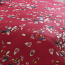 Aurore - Housse De Couette Satin De Coton Aurore Rouge