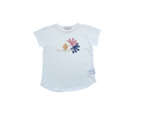 Bonpoint - T-Shirt Blanc À Motifs - 6 Ans