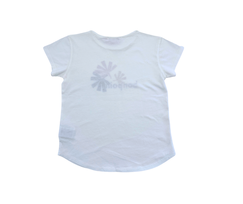 Bonpoint - T-Shirt Blanc À Motifs - 6 Ans