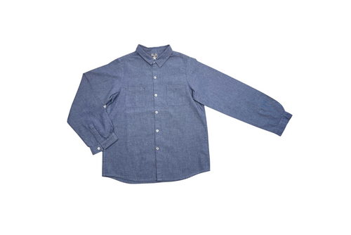 Bonton - Chemise En Coton Bleue - 12 Ans