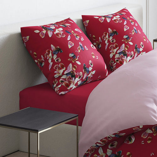 Aurore - Taie D'Oreiller Satin De Coton Aurore Rouge