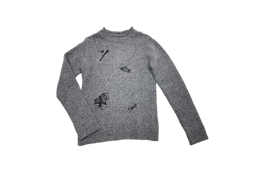 Bonpoint - Pull Gris En Laine - 4 Ans