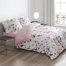 Aurore - Set De 2 Taies D'Oreiller Satin De Coton Aurore Blanc / Rose Clair