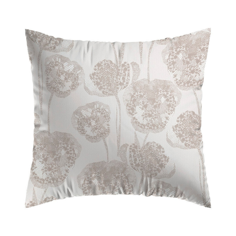 Lace - Set De 2 Taies D'Oreiller Satin De Coton Lace Taupe