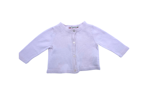 Bonpoint - Cardigan En Coton Rose - 3 Mois