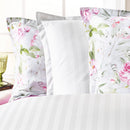 Jardin De Roses - Housse De Couette + 1 Ou 2 Taie(S) D'Oreiller Satin De Coton Jardin De Roses Vert Thym