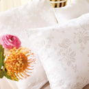 Roses - Housse De Couette + 1 Ou 2 Taie(S) D'Oreiller Satin De Coton Roses Taupe
