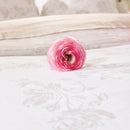 Roses - Housse De Couette + 1 Ou 2 Taie(S) D'Oreiller Satin De Coton Roses Taupe