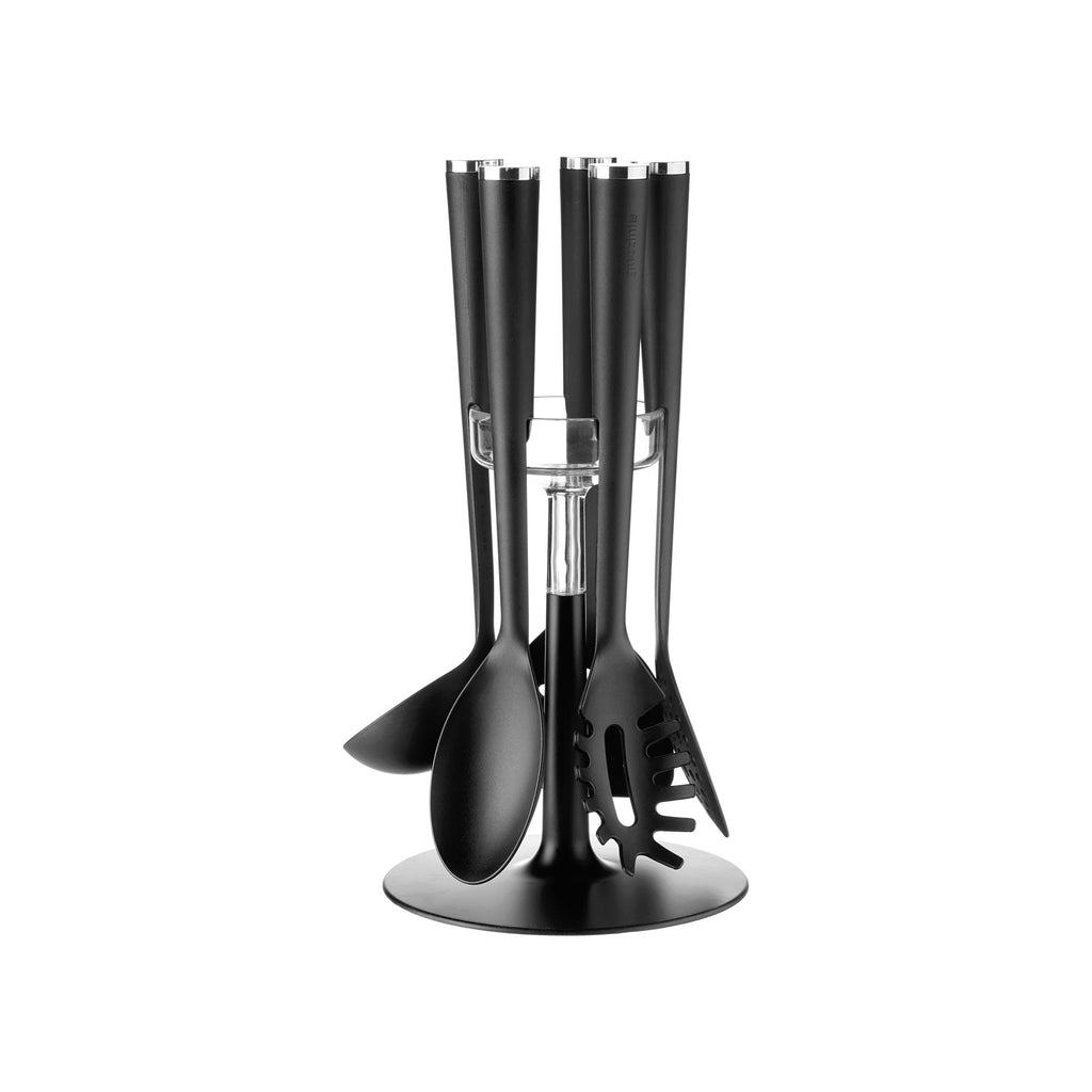 Preparation - Set De 5 Cucharones Con Soporte Cooking