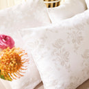 Roses - Set De 2 Taies D'Oreiller Satin De Coton Roses Taupe