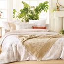 Roses - Set De 2 Taies D'Oreiller Satin De Coton Roses Taupe