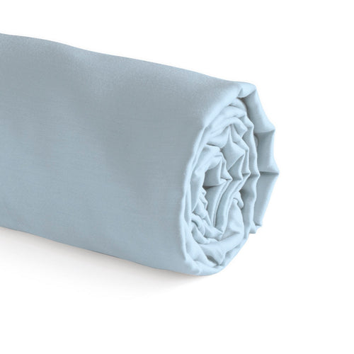 Buddleia / Buddleia Small - Drap-Housse Satin De Coton Uni Bleu Sarcelle
