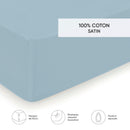 Buddleia / Buddleia Small - Drap-Housse Satin De Coton Uni Bleu Sarcelle