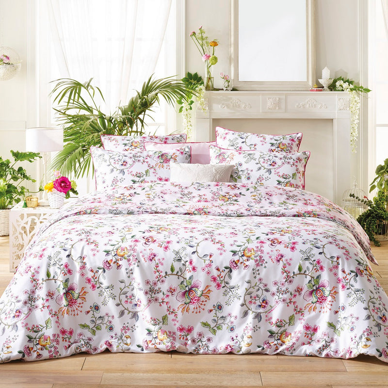 Jardin Secret - Drap-Housse Satin De Coton Uni Rose Blush