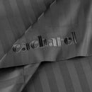 Jacquard - Ensemble De Draps Satin De Coton Rayure Tissé Jacquard Gris Foncé