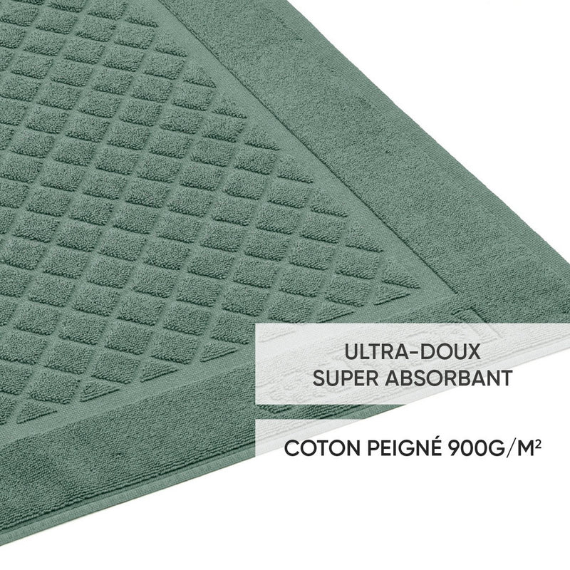 Design 1 - Tapis De Bain Vert Bouteille