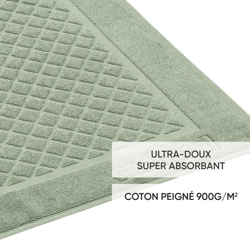 Design 1 - Tapis De Bain Vert Amande