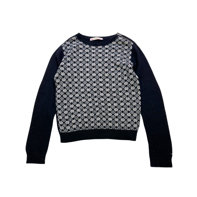 Bonpoint - Pull Col Rond À Motifs - 10 Ans