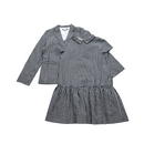 Bonpoint - Ensemble Robe Et Blazer Imprimé Vichy Noir Et Blanc - 10 Ans