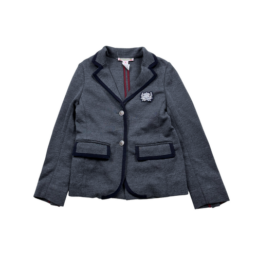 Bonpoint - Veste Blazer En Laine Gris - 8 Ans