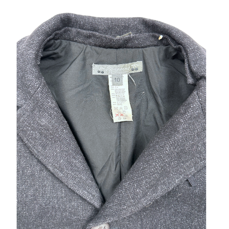 Bonpoint - Veste Blazer En Laine Gris - 10 Ans