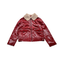 Bonpoint - Manteau Rouge Et Col En Fourrure - 12 Ans