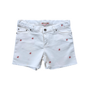 Bonpoint - Short Blanc Et Cerises Rouges - 12 Ans