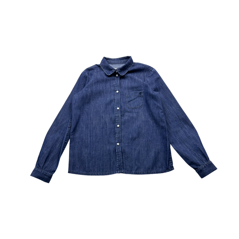 Bonpoint - Chemise En Jean Bleu Foncé - 10 Ans