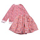 Bonpoint - Ensemble Sweat Et Jupe Rose À Motifs Coeurs Et Fleurs - 12 Ans