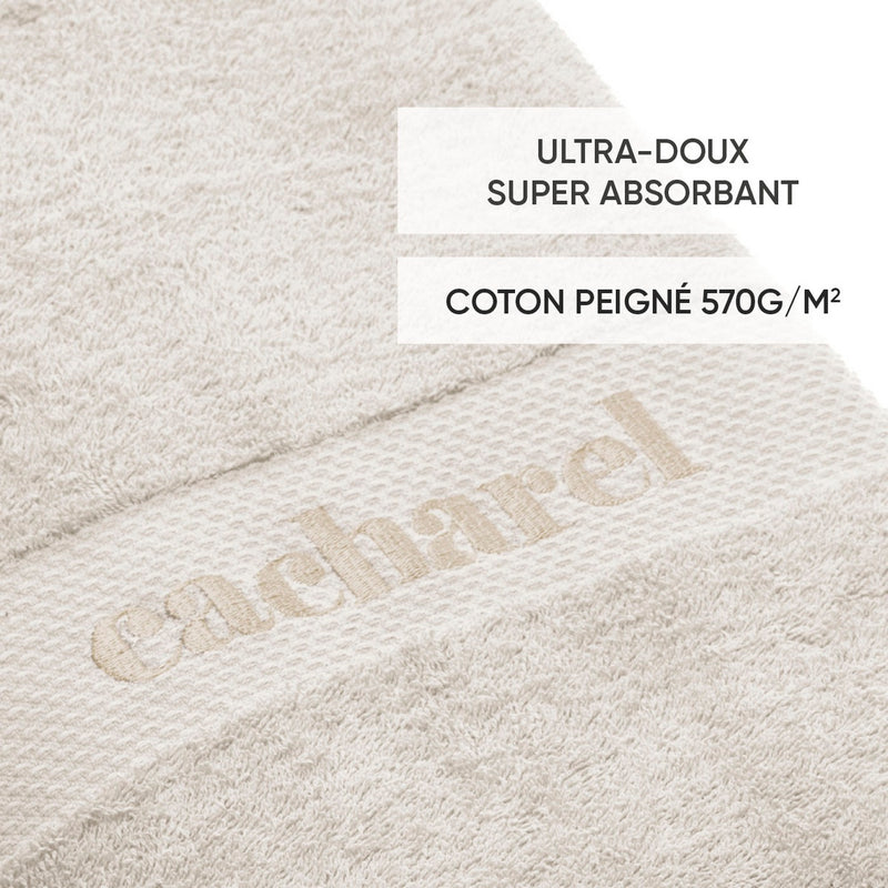 Set De 2 Serviettes + 2 Draps De Bain Sable