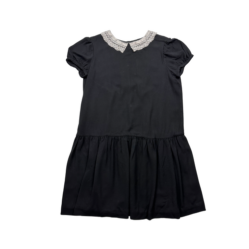 Bonpoint - Robe Noire En Laine Et Col En Dentelle - 12 Ans