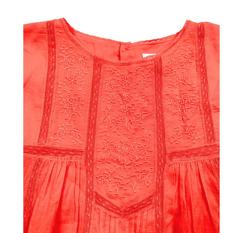 Bonpoint - Robe Corail Brodée - 14 Ans