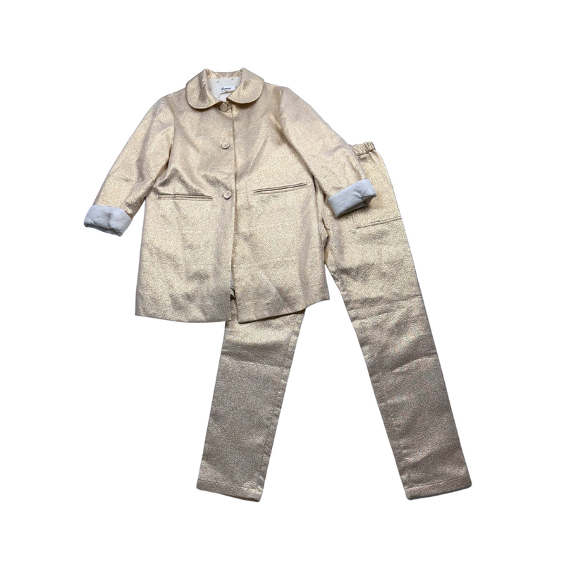 Bonpoint - Ensemble Veste Et Pantalon Doré - 12 Ans